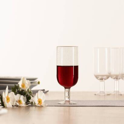 'lote de 6 copas de vino  "naia"' 350 ml, transparente