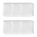 Lote de 6 platos hondos "Vague" 21,9x21 cm, Blanco Blanco