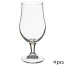 Lote de 4 vasos de cerveza "Biere" 370 ml, Transparente Transparente