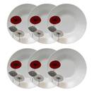 Lote de 6 platos hondos "Osara" D.20,5 cm, Blanco Blanco