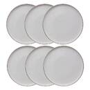 Lote de 6 platos llanos "Sublima" D.27 cm, Blanco Blanco