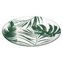 Lote de 6 platos llanos "Palme" D.26,6 cm, Negro Verde