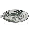 Lote de 6 platos llanos "Palme" D.26,6 cm, Negro Verde