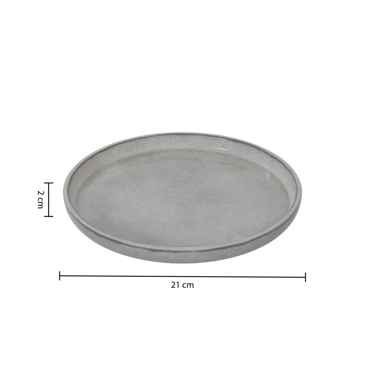 Lote de 6 platos de postre "Terre inconnue" D.21 cm, Verde Verde