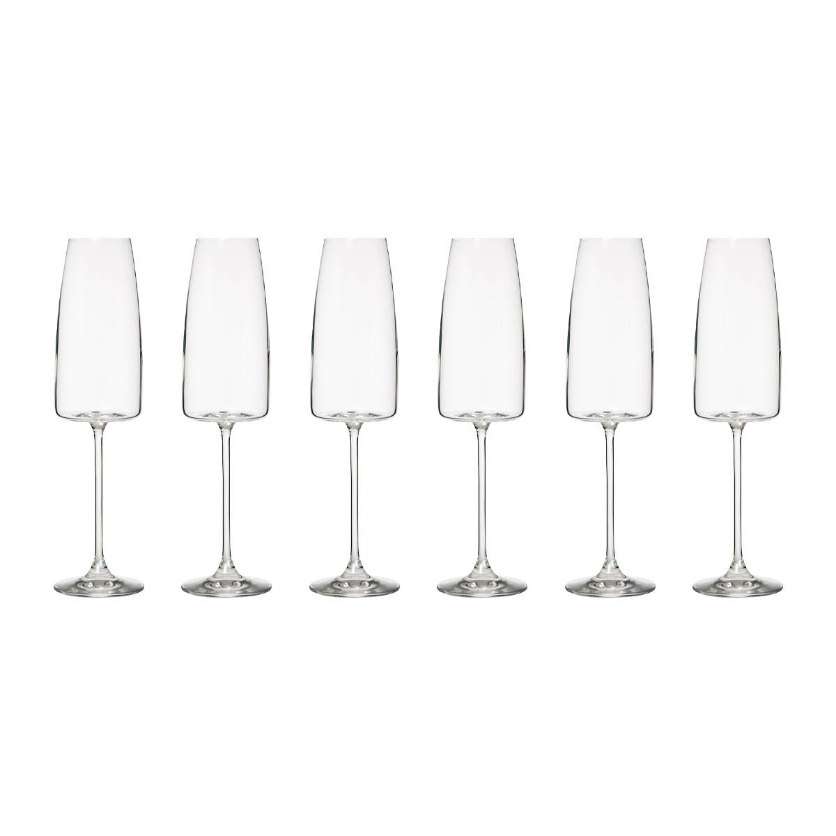Lote de 6 copas flauta "Angara" 340 ml, Transparente Transparente