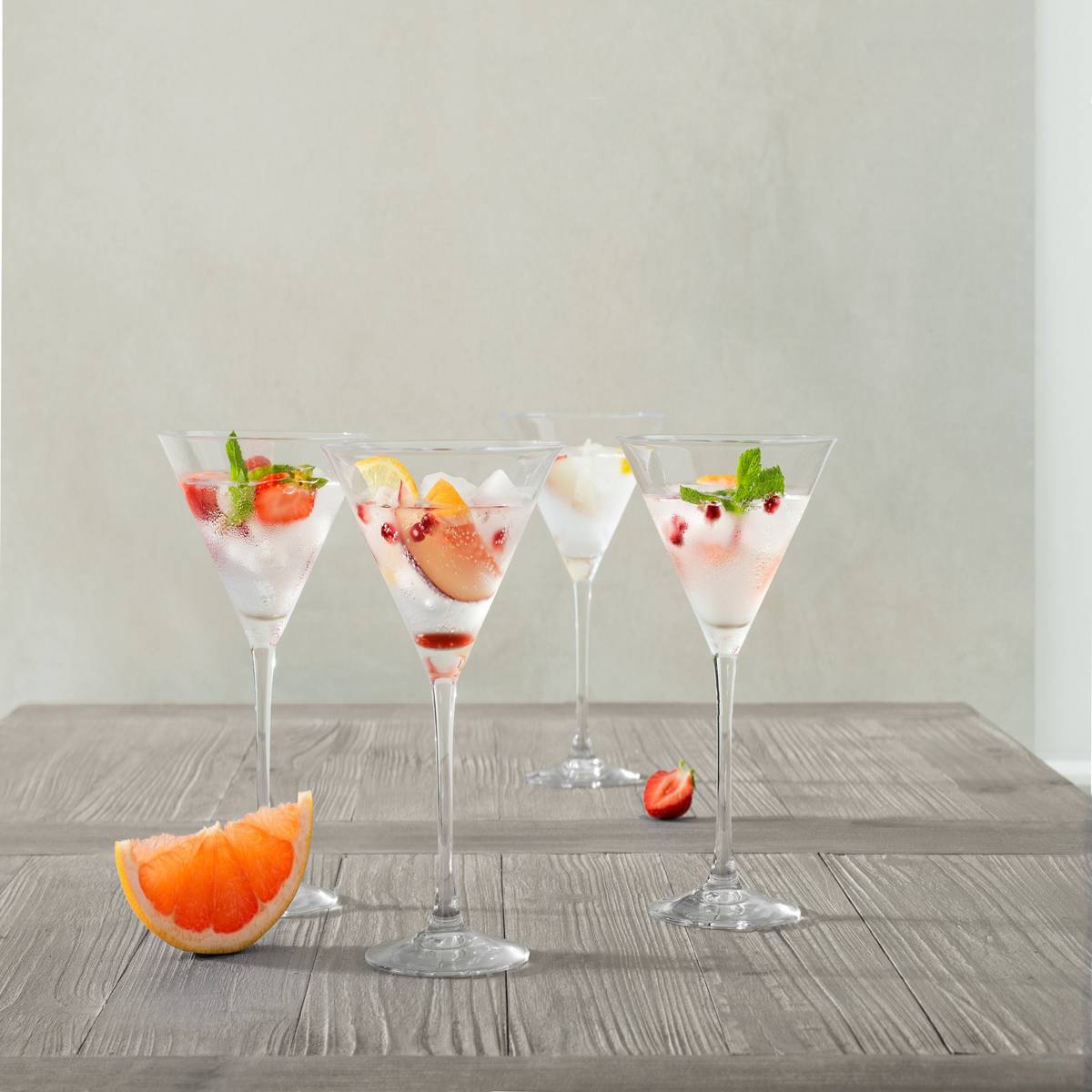 Lote de 4 vasos de c&oacute;ctel "Cocktail" 300 ml, Transparente Transparente