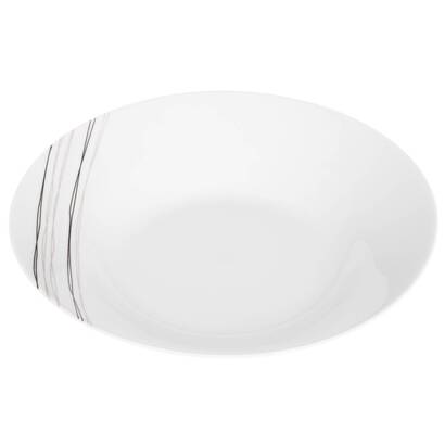 Juego de 6 platos hondos "lignes" d.20,2 cm, blanco