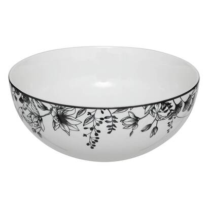 Ensaladera  "white floral" d.22,5 cm, blanco