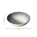 Lote de 6 platos hondos "Atelier" D.19 cm, Gris Gris