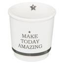 Taza de espresso "Happy" Blanco Asombroso