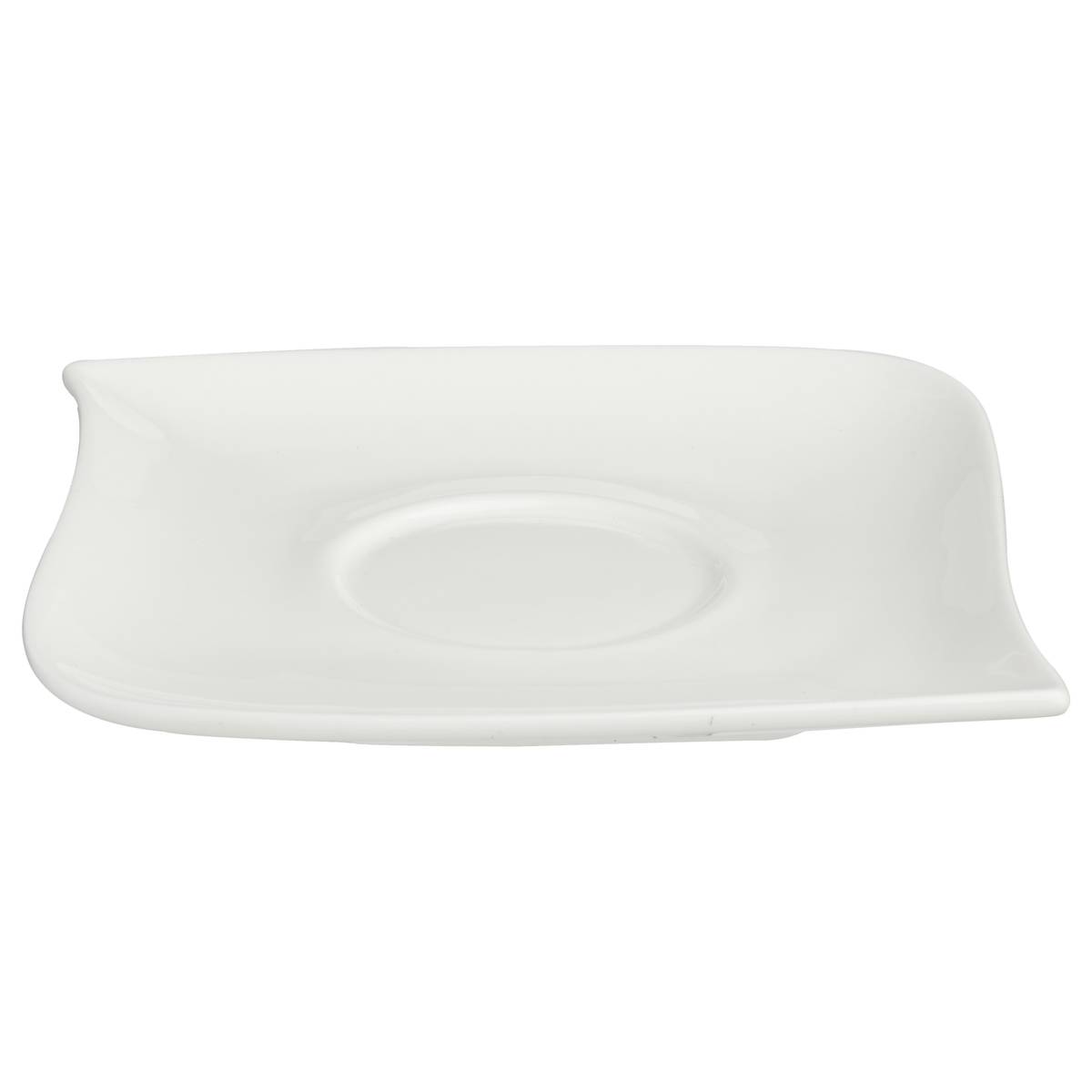 Taza con platillo "Ola" 100 ml, Blanco Blanco