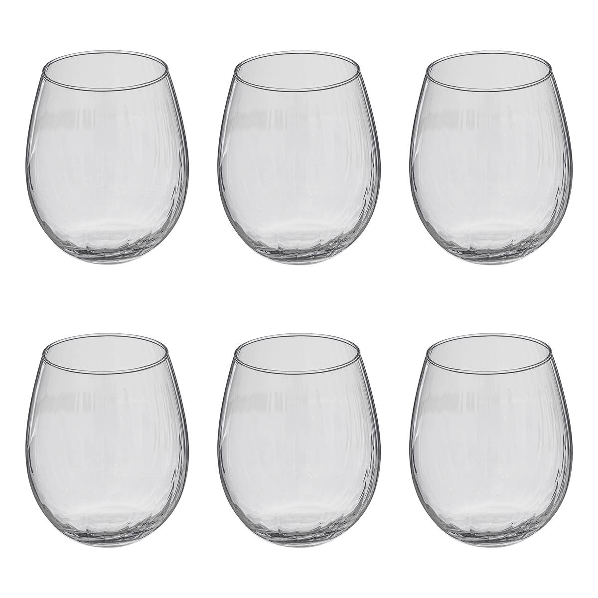 Lote de 6 vasos bajos "Volta" 440 ml, Transparente Transparente