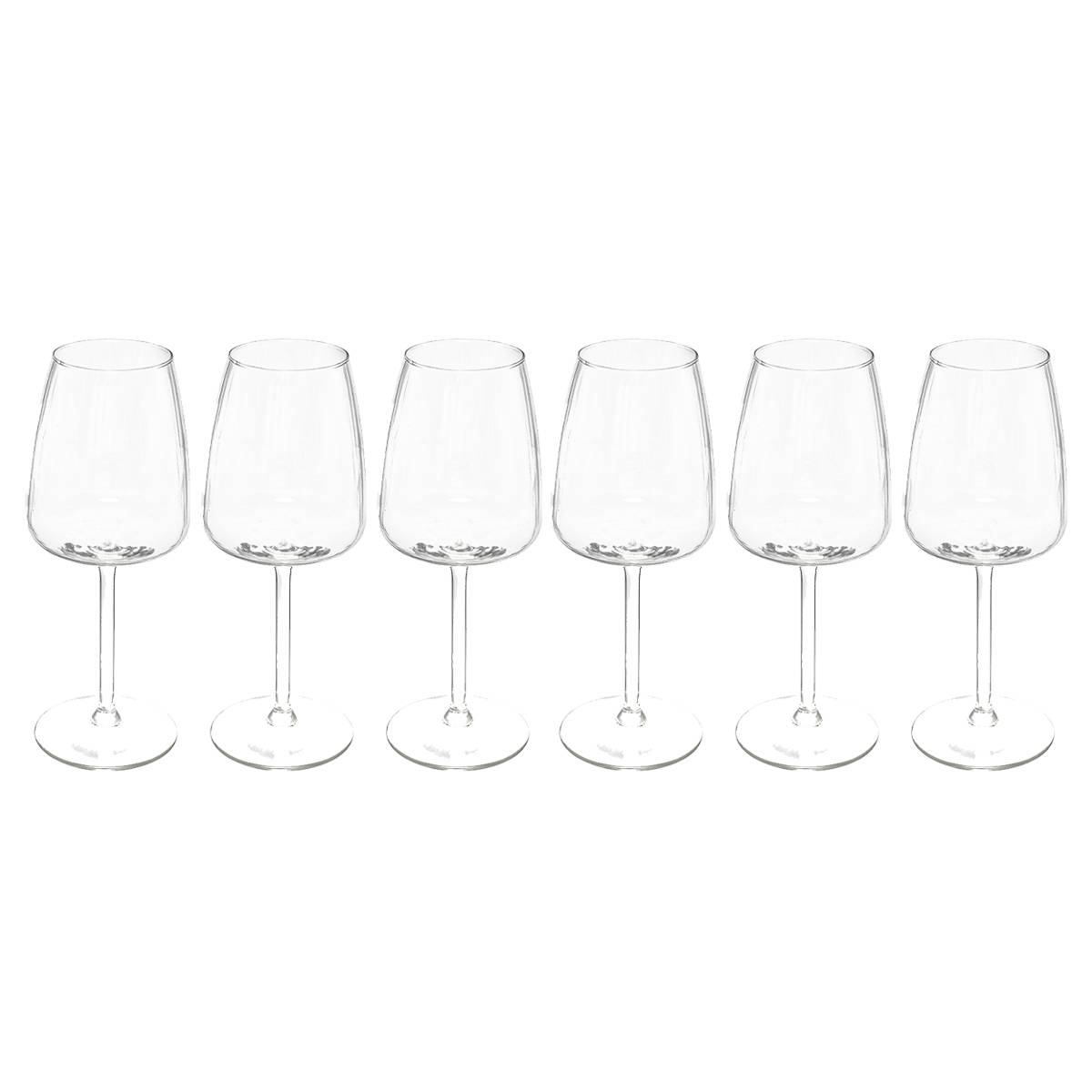 Lote de 6 vasos de agua "Tanya" 430 ml, Transparente Transparente