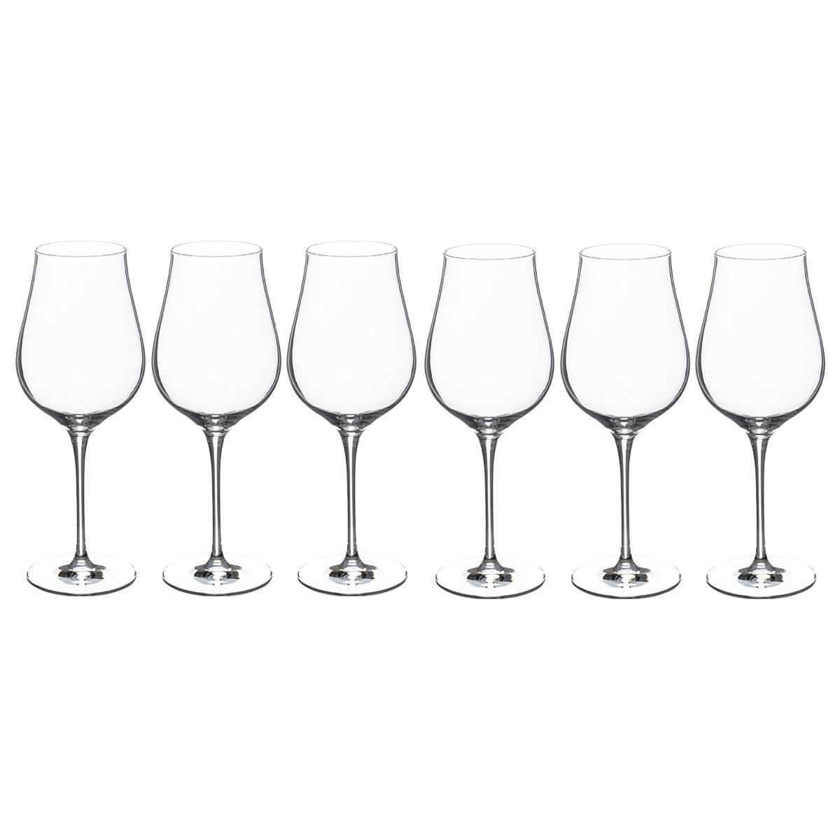 Lote de 6 vasos de agua "Oriane" 500 ml, Transparente Transparente