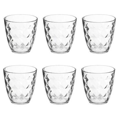 Lote de 6 vasos bajos "fabi'eau" 250 ml, transparente