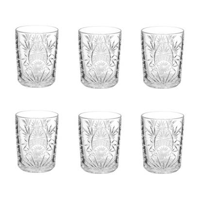 Lote de 6 vasos bajos "ayla" 350 ml, transparente