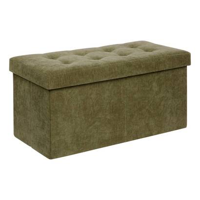 Puf plegable "lysandre" verde caqui, 76x38 cm