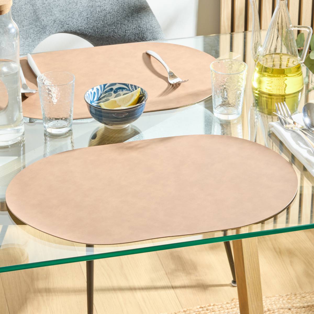 Mantel individual "Kim" 49x33 cm Beige