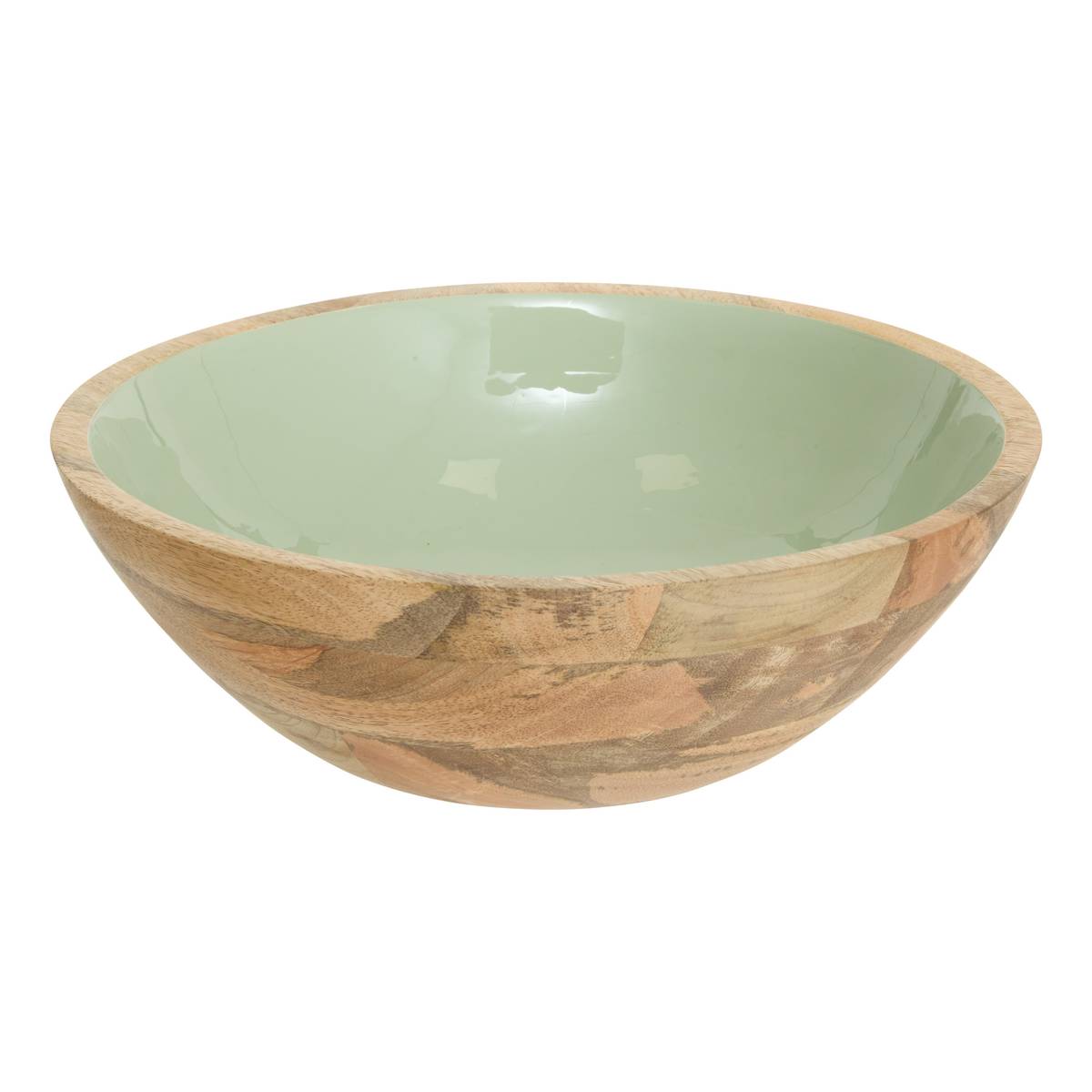 Ensaladera "Inaya" Madera de mango, D. 30 cm Verde