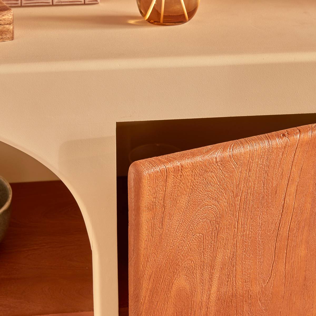 Aparador 1 puerta 4 estantes "Sienna" Beige, 85x91 cm Beige