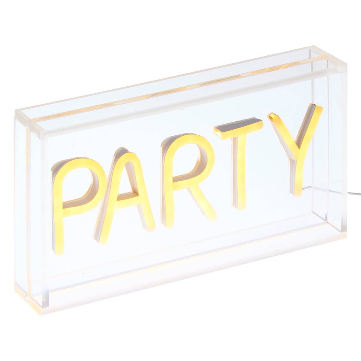 Neón LED "Party" Sector, Amarillo, 23x4 cm Amarillo