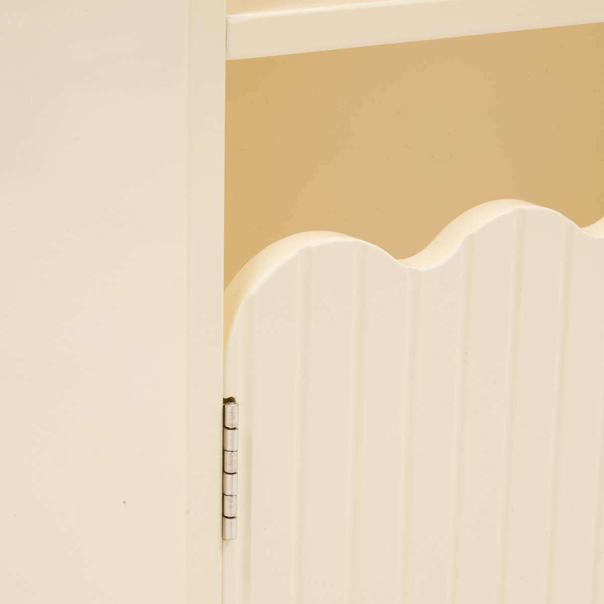 Librería infantil 2 puertas 2 niveles "Bouli" Beige, 94,5x60 cm Beige