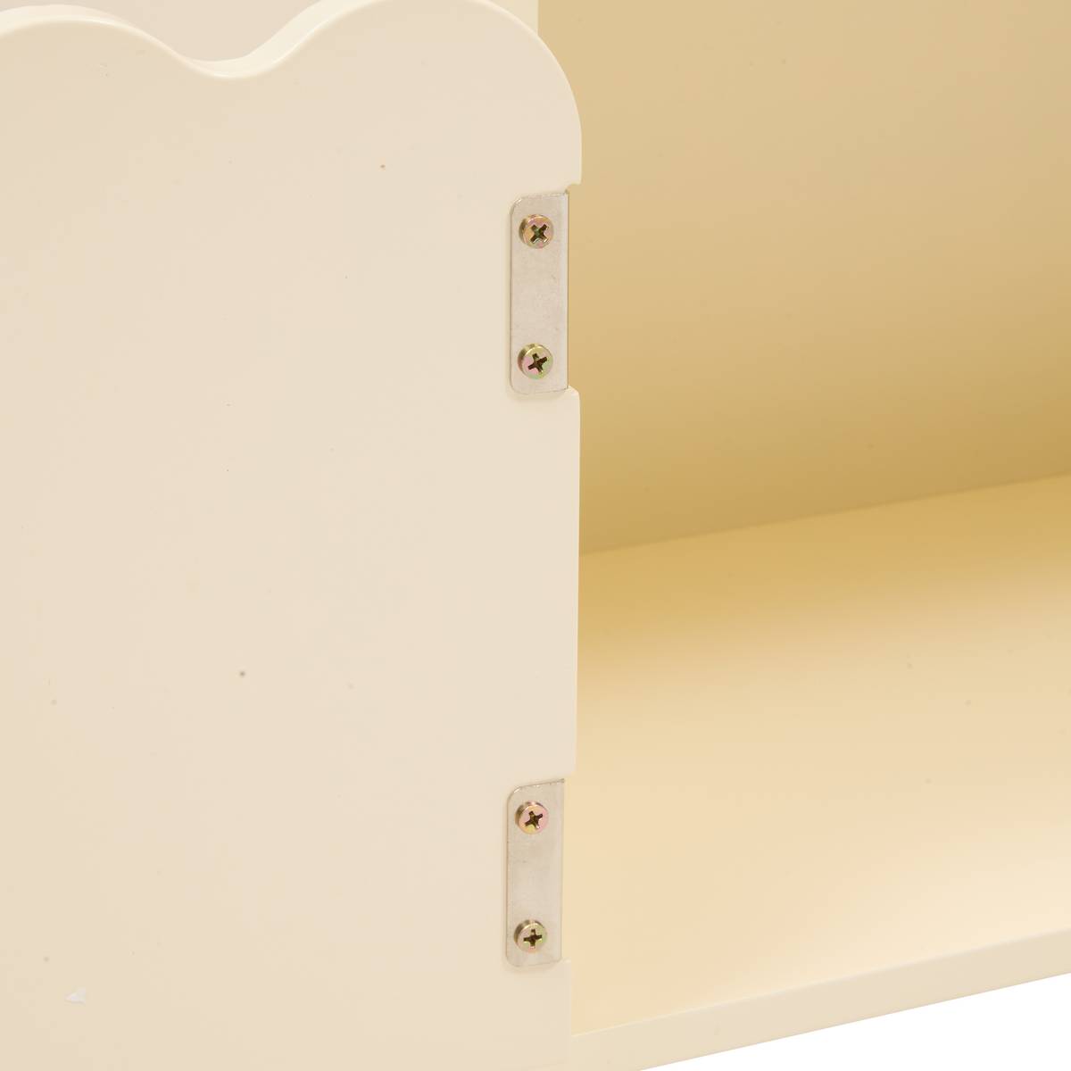 Librería infantil 2 puertas 2 niveles "Bouli" Beige, 94,5x60 cm Beige