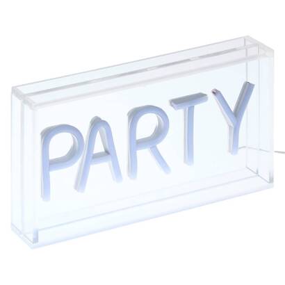 Ne&oacute;n led "party" sector, amarillo, 23x4 cm