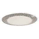 Lote de 6 platos llanos "Reso" Porcelana, D.26,8 cm Negro