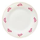 Lote de 6 platos llanos "Fleur De Rose" Porcelana, D.26,8 cm Multicolor
