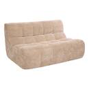 Sofá "Miroa" 2 plazas, L. 130 cm, Beige Beige