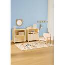 Librer&iacute;a infantil 2 puertas 1 nivel "Bouli" Beige, 75,5x60 cm Beige