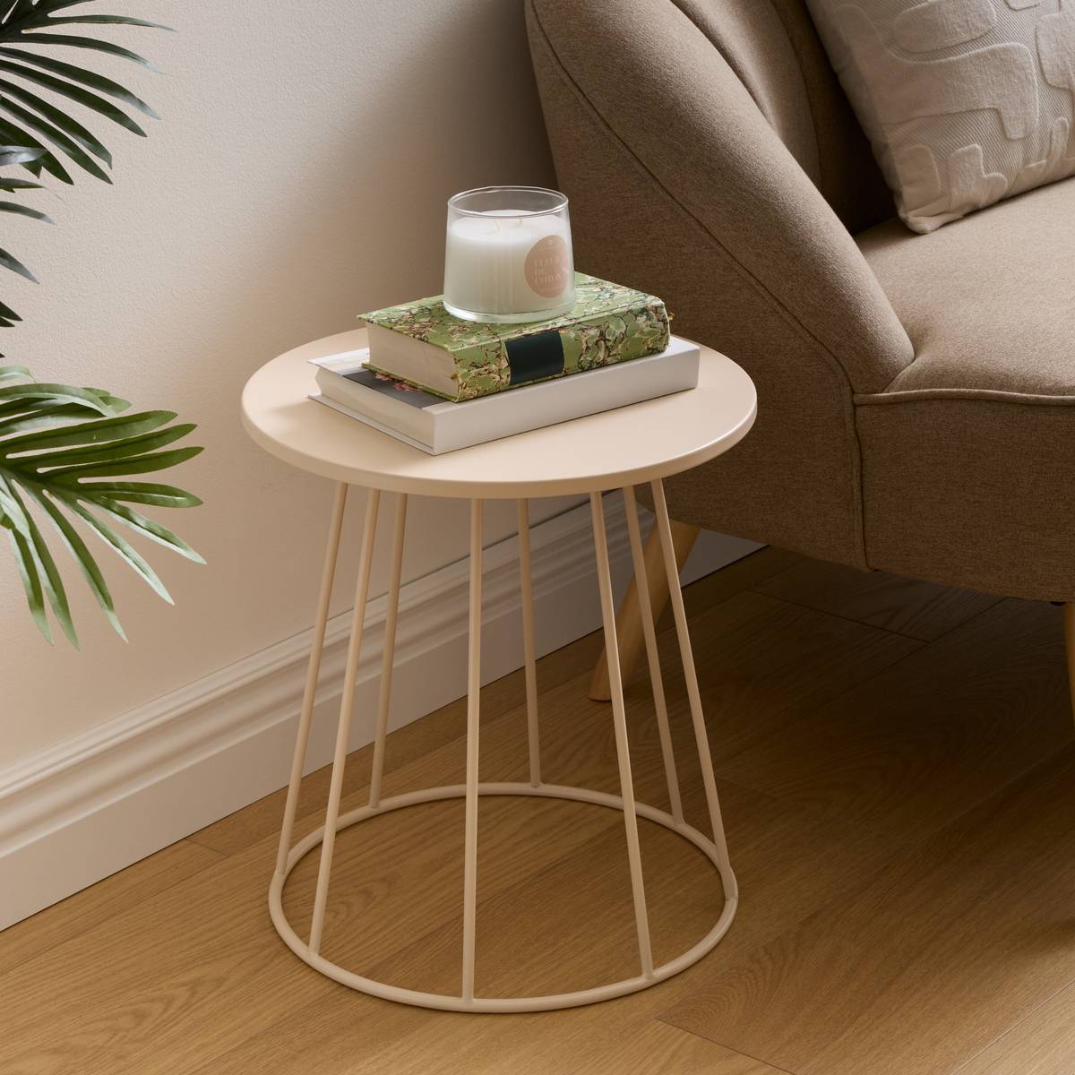 Mesa Auxiliar "Latte" Beige, &Oslash; 38 cm Beige