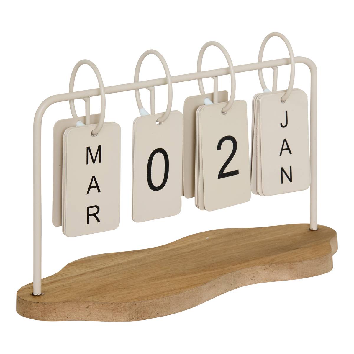 Calendario decorativo "Fred" L.16 cm Beige