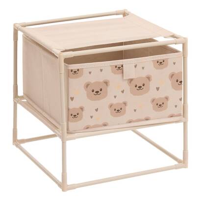 Mesita de noche infantil 1 nivel(es) "tissa" beige, 30,5x30,5 cm