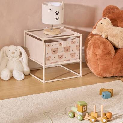 Mesita de noche infantil 1 nivel(es) "tissa" beige, 30,5x30,5 cm