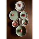 Lot de 4 assiettes plates "Chiara" Gres (cerámica), D.27 cm Verde