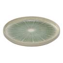 Juego de 4 platos de postre "Eva" Cerámica, D.21,5 cm, Verde Verde