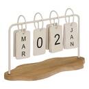 Calendario decorativo "Fred" L.16 cm Beige