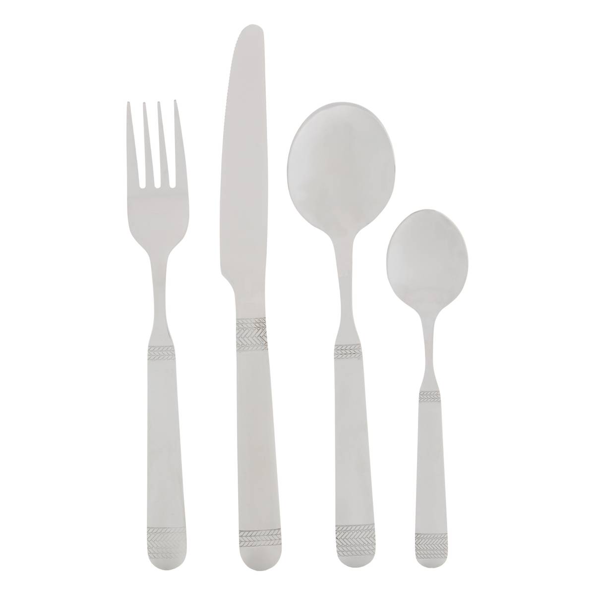 Cubertería "Sacha" Acero inoxidable, Plata Plata