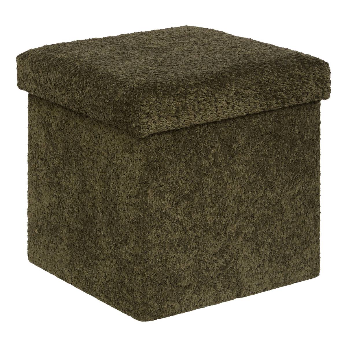 Puf plegable "Soana" Verde caqui, 38x38 cm Verde caqui