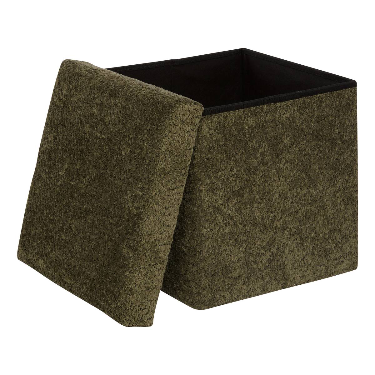 Puf plegable "Soana" Verde caqui, 38x38 cm Verde caqui