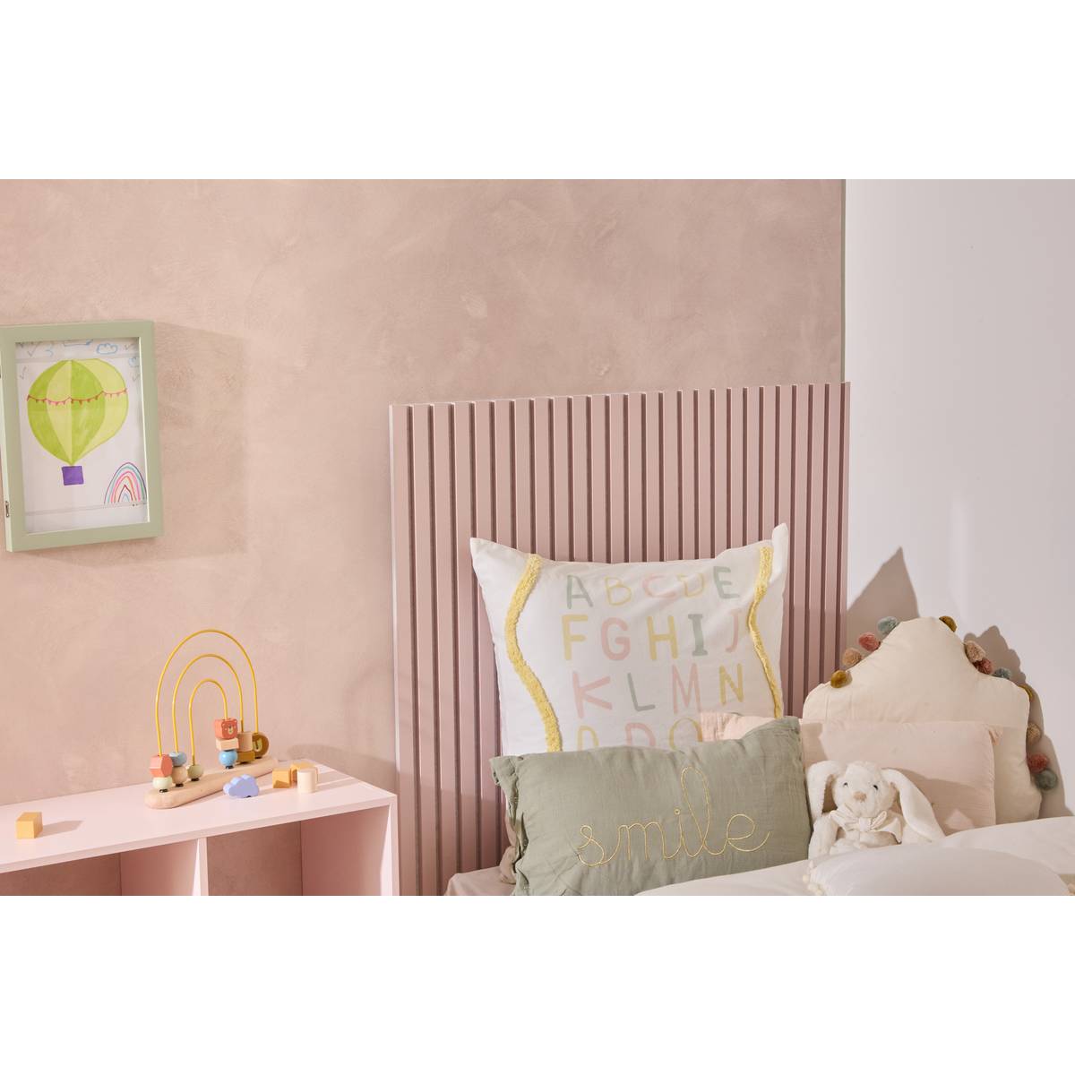 Panel decorativo infantil "Colva" Rosa claro, 120x60,5 cm Rosa claro