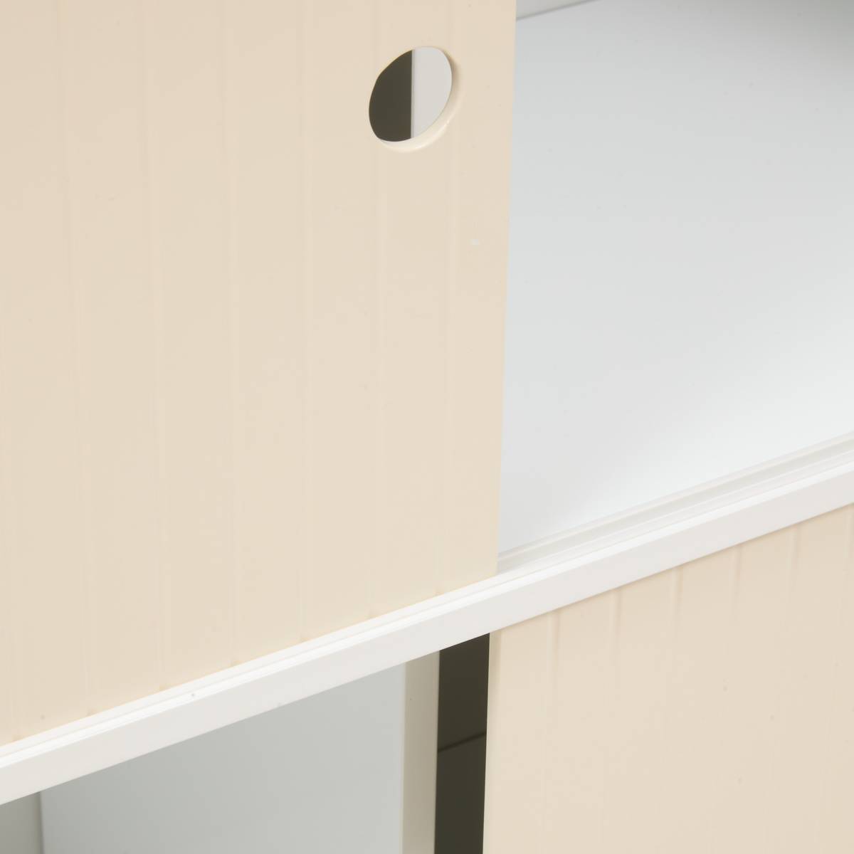 Mueble de almacenamiento infantil 3 puertas 2 niveles "Bouli" Beige, 69,5x30 cm Beige