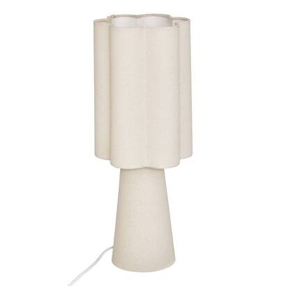 L&aacute;mpara "blanca" lino beige, h.44 cm