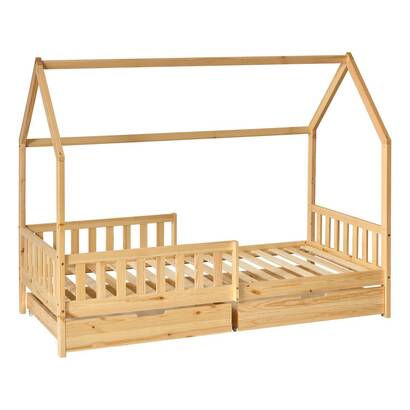Cama caba&ntilde;a infantil "bosco" beige, 98 x 194,8 cm