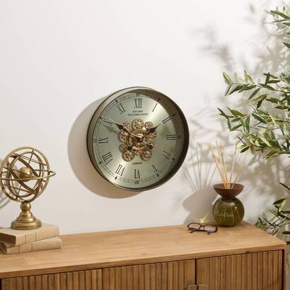 Reloj "michel" verde, 45x7,5 cm