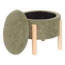 Taburete ba&uacute;l "Elki" Verde Caqui, H.45,5 cm Verde caqui