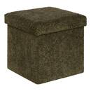Puf plegable "Soana" Verde caqui, 38x38 cm Verde caqui