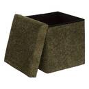 Puf plegable "Soana" Verde caqui, 38x38 cm Verde caqui